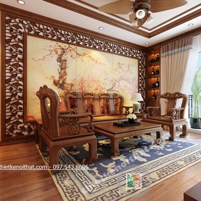 Thiết kế chung cư phong cách Gỗ Việt tại Golden Palace - Nhà Anh Nhiên