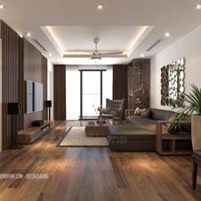 Thiết kế nội thất gỗ óc chó tại chung cư Imperia Garden